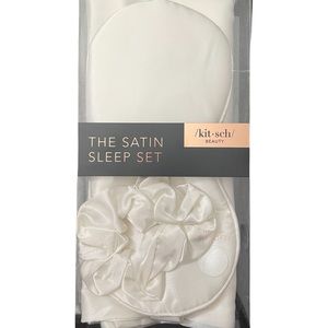 kitsch beauty sleep satin set - satin pillowcase, mask, and scrunchie BNIB